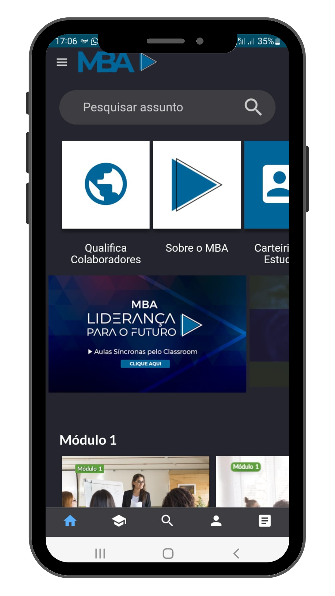 MBA no celular